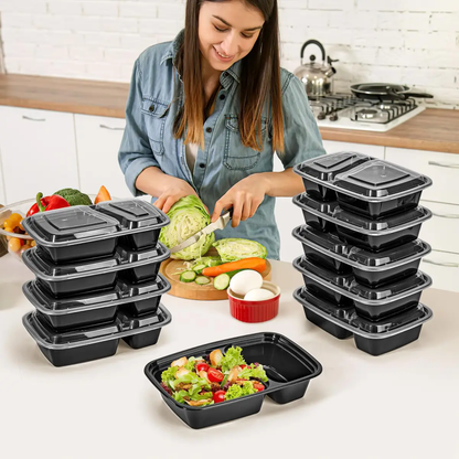 VINSANI 30pk 2 COMPARTMENTS MEAL PREP CONTAINERS 1010476 by Vinsani