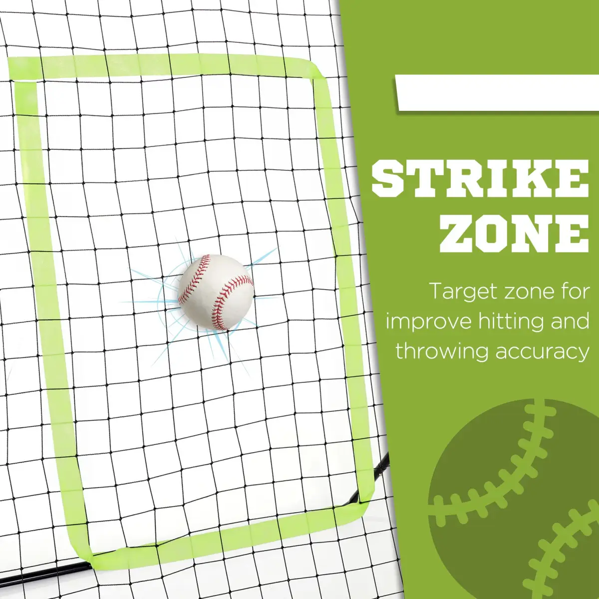 Rebounder Net Aid Multi-Sports Goal Play Teens Adults Baseball Softball Training by Unbranded