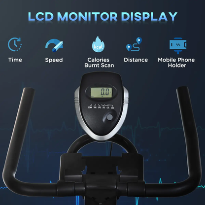 Exercise Training Bike Indoor Cycling Bicycle Trainer LCD Monitor by HOMCOM