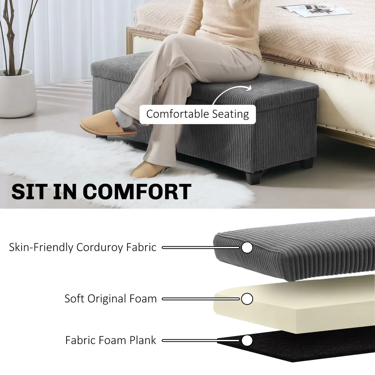 Storage Ottoman by N/A
