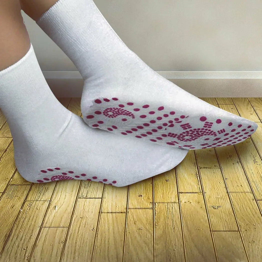 Envie Tourmaline Magnetic Health Socks, White by Envie