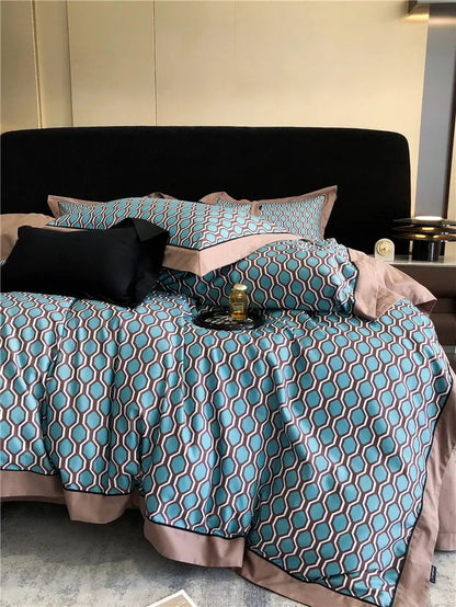 Long-staple Cotton Printed Four-piece Bedding Set Cotton Bedding by Dropshipman