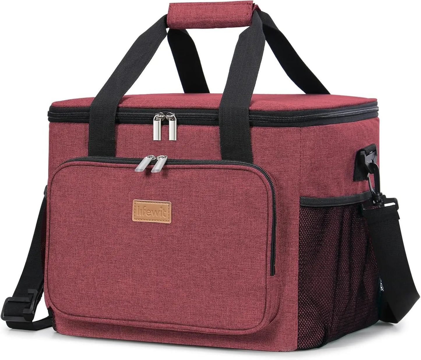Stylish Black Insulated Lunch Bag - 9L Soft Cooler Tote for Adults, Perfect for 12 Cans by All Mart Bristol Ltd