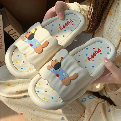 Cartoon Hot Dog Slippers for Women - Soft Anti-Slide Indoor/Outdoor Summer Sandals, Cute Couple Home Shoes by All Mart Bristol Ltd