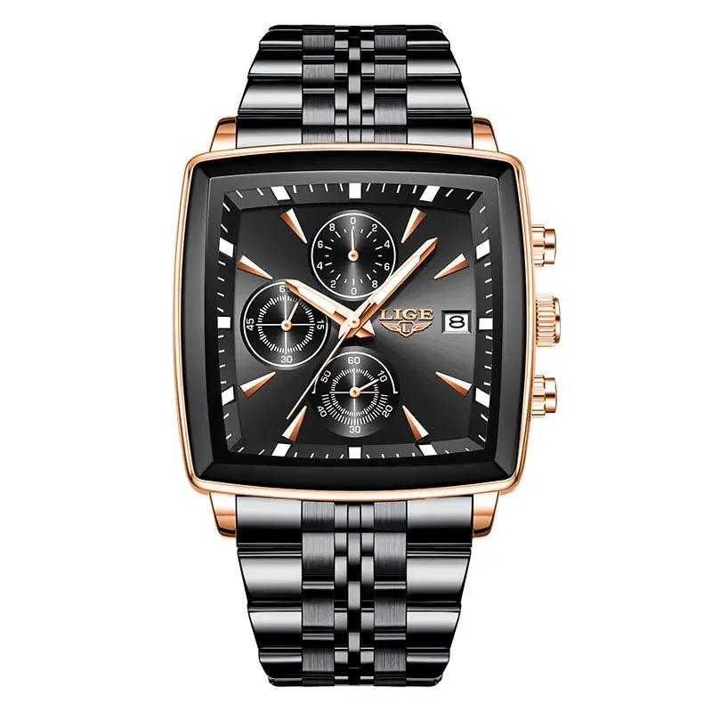 Business Personality Large Dial Square Watch Men by Dropshipman