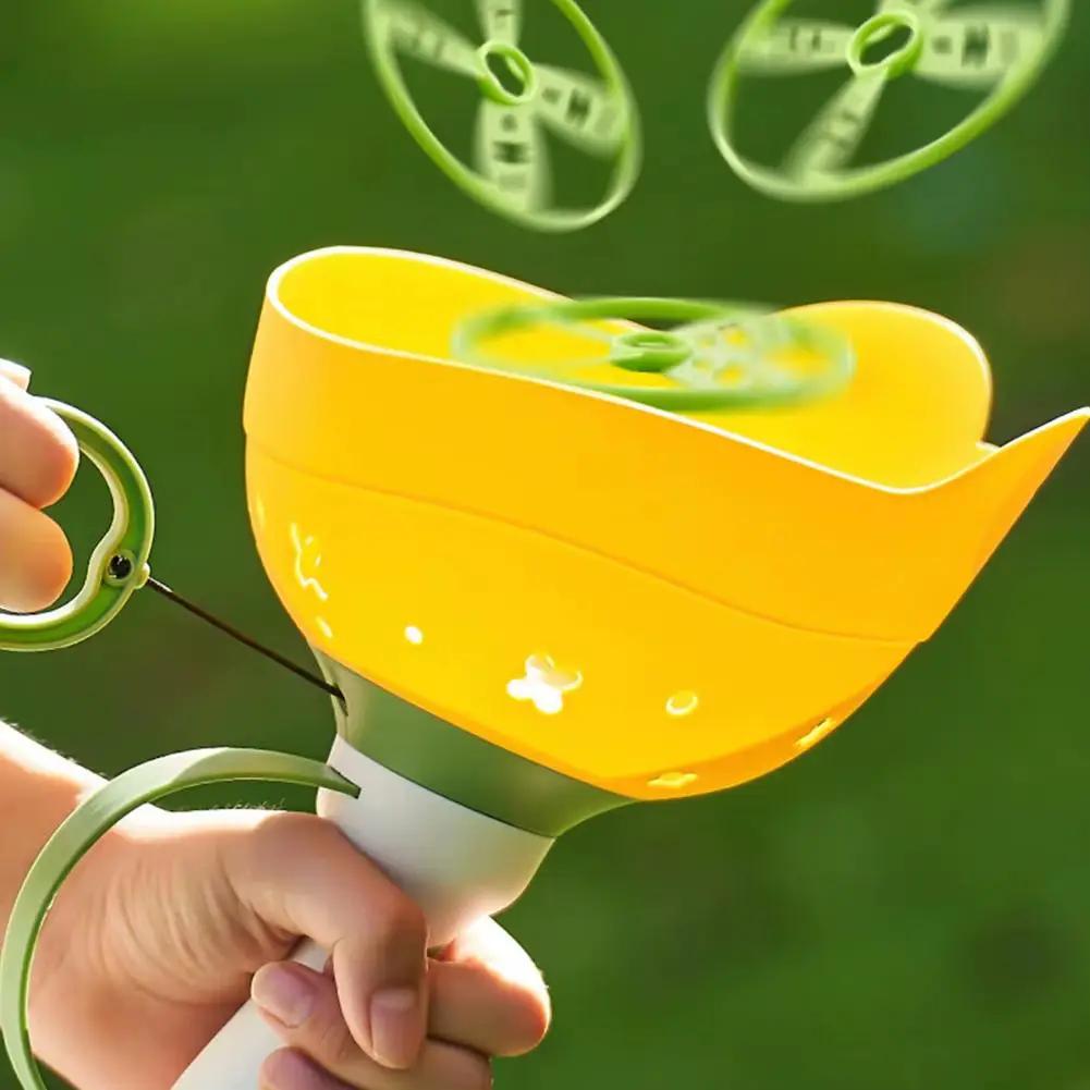 Flying Saucer Disc Launcher Kids Flying Toys Pull String UFO Throw Catch Outdoor Sport Propeller Children Toys Gift for Boy Girl by All Mart Bristol Ltd