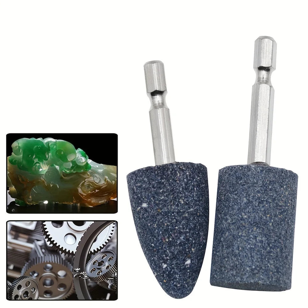 4Pcs Grinding Wheel Heads with Hexagonal Shank - Metal Polishing Stones Set for Polishing, Repairing, Sharpening by All Mart Bristol Ltd