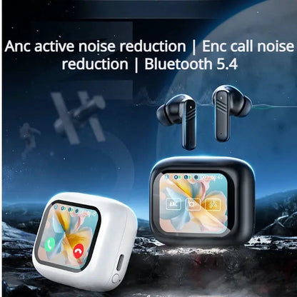 Full Touch Screen In-Ear Headphones With Active Noise Cancellation Bluetooth 5.4 Supports Applications Long Battery Life by All Mart Bristol Ltd