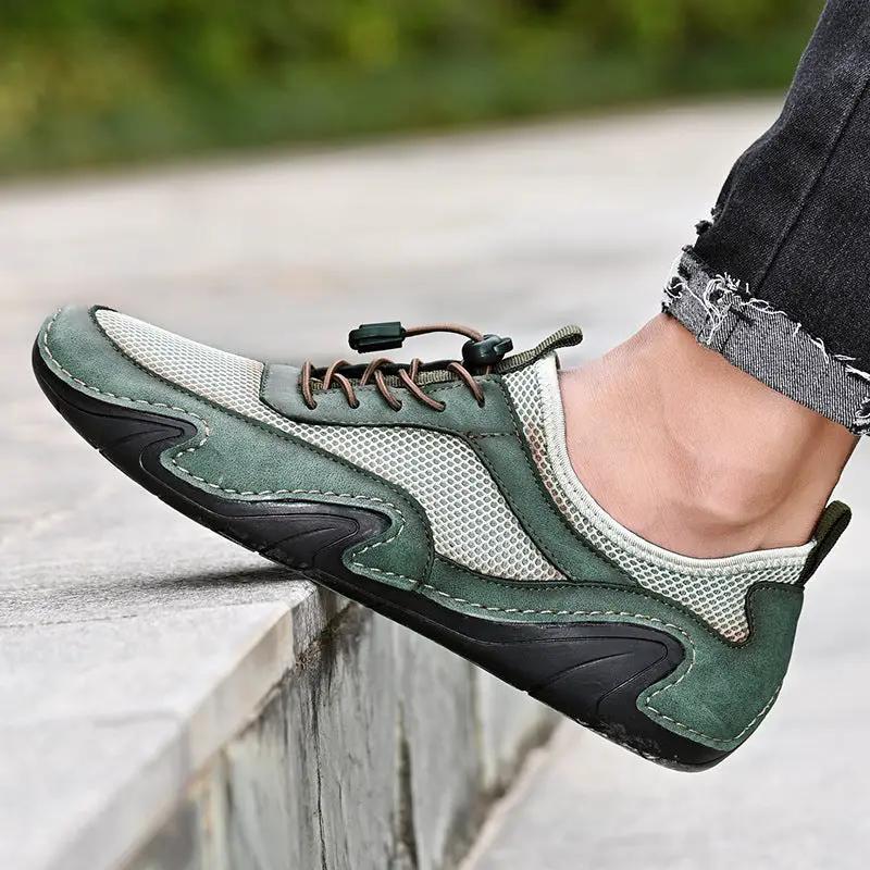 Plus Size Hollow-out Gommino Men's Casual Design Hollow Leather Shoes by Dropshipman
