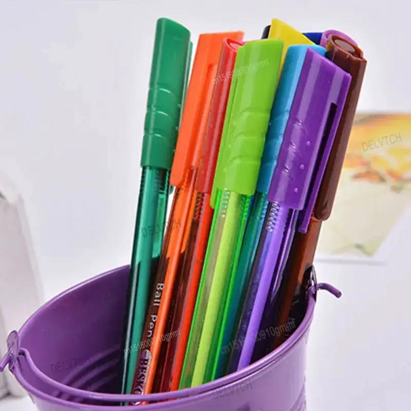 12Pcs Color Set 1.0Mm Tip Ballpoint Pen Office Ball Pen School Student Writing Drawing Stationery Supplies Kids Gifts by All Mart Bristol Ltd