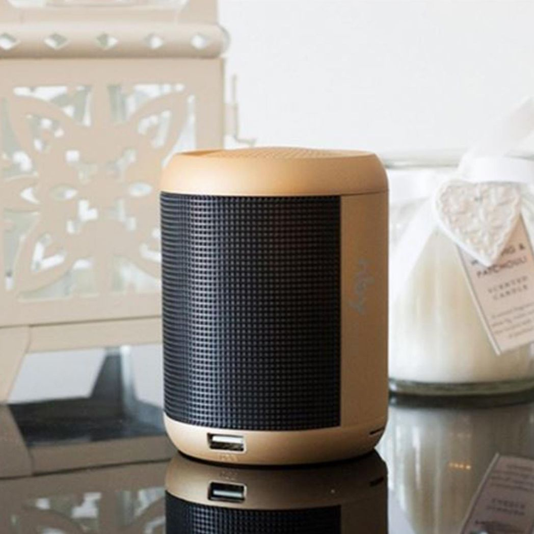 NBY Small Sound Activate LED Light Bluetooth Speaker And Dancing Fountain, Gold by NBY
