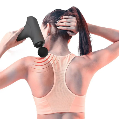 Gymcline Massage Gun Compact Size with 1500mAh Battery & 3 Speed Modes, Grey by Gymcline