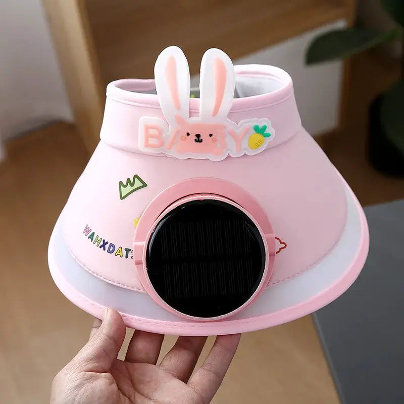 Portable Solar Powered Fan Empty Top Sun Hat Uv Protection Wide Brim Cooling Visor For Summer Outdoor Activities Outdoor Hat by All Mart Bristol Ltd