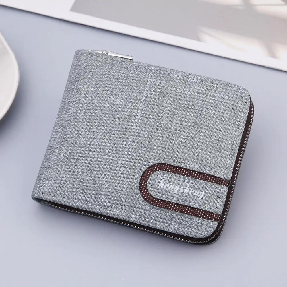 Mens Canvas Short Multifunctional Wallet by Dropshipman