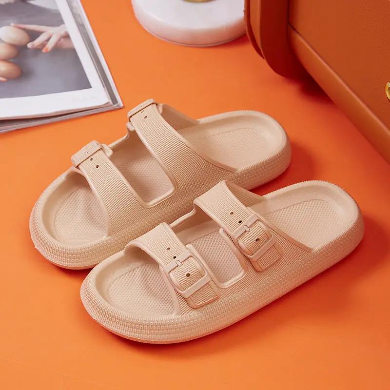 Platform Slippers Women's Summer Buckle Home Shoes Fashion Outdoor Wear Soft Bottom Sandals by Dropshipman
