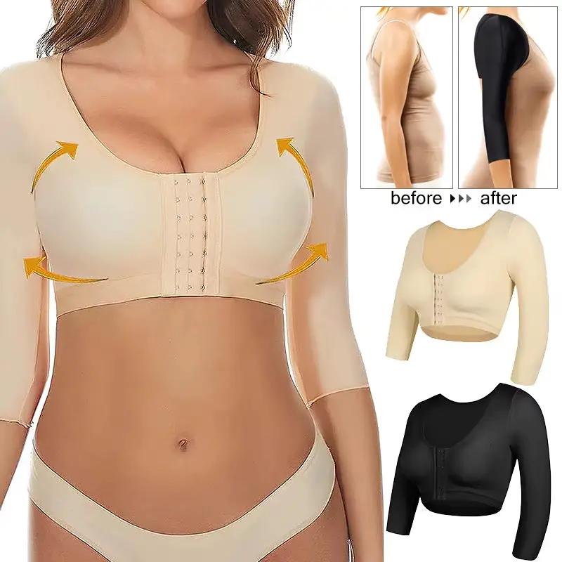 MISSMOLY Womens Arm Shaper Tops Slimmer Compression Half Sleeves Post Surgery Posture Corrector Shapewear by All Mart Bristol Ltd