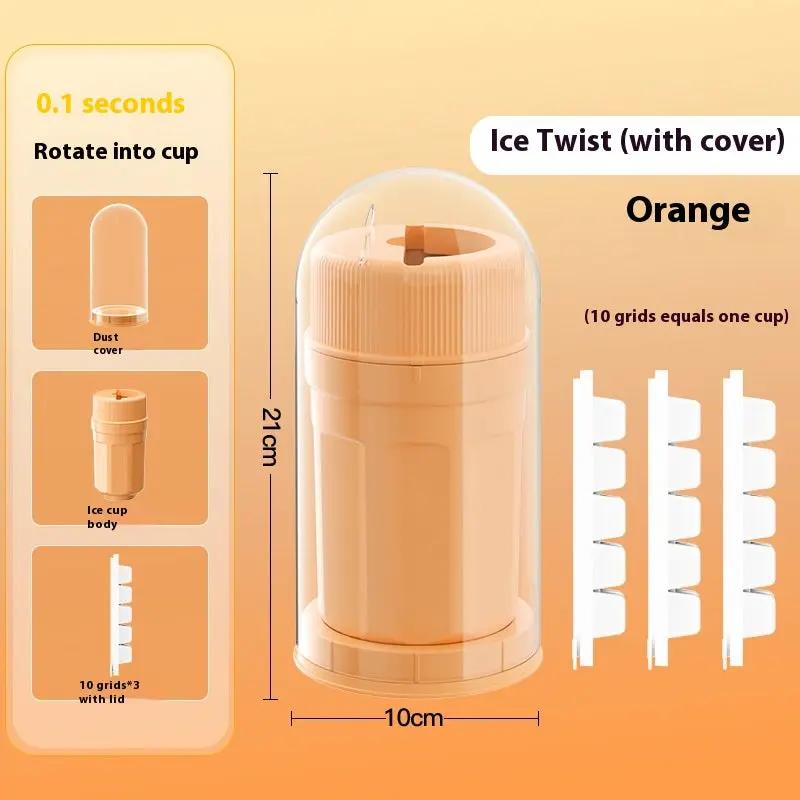 Twisting Ice Cup Rotating Release Ice Cube Trays Rotation With Cover Ice Block Mold For Freezer Home Refrigerator Storage by Dropshipman