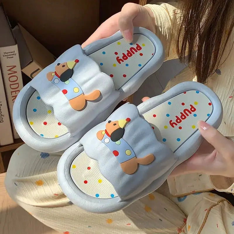 Cartoon Hot Dog Slippers for Women - Soft Anti-Slide Indoor/Outdoor Summer Sandals, Cute Couple Home Shoes by All Mart Bristol Ltd