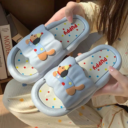 Cartoon Hot Dog Slippers for Women - Soft Anti-Slide Indoor/Outdoor Summer Sandals, Cute Couple Home Shoes by All Mart Bristol Ltd
