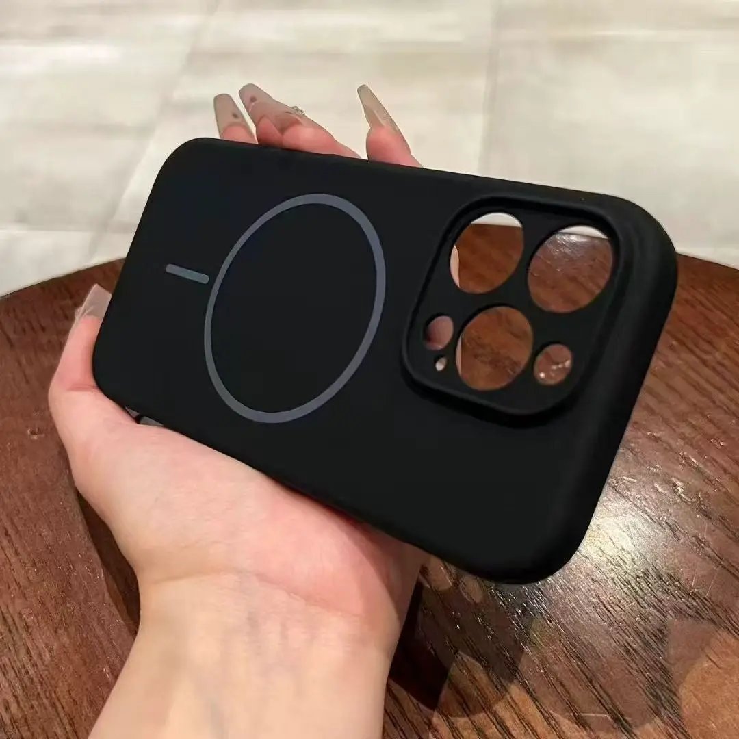 Applicable To 17 Fine Circle Magnetic Phone Case Liquid Silicone by Dropshipman