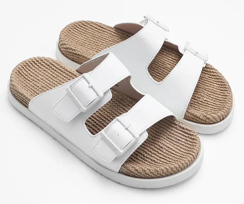 Hemp Rope High Elastic Massage Mid-bottom Home Casual Slippers by Dropshipman