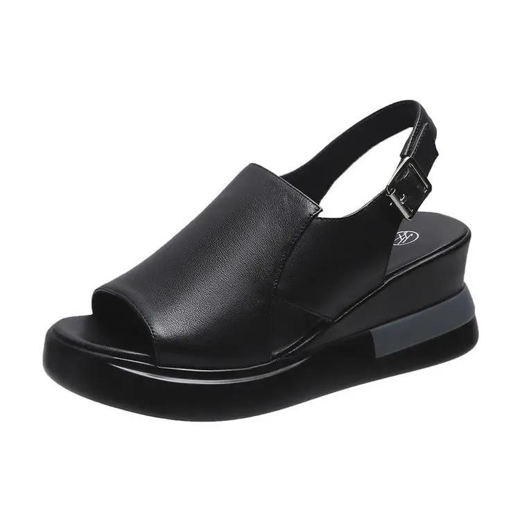 Women's Platform Wedge Shoes - Fishmouth Style Summer Sandals by Dropshipman