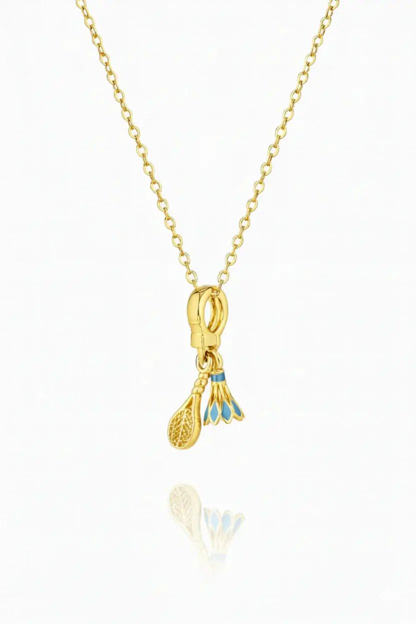 Stainless Steel Tennis Charm Necklace for Women by All Mart Bristol Ltd