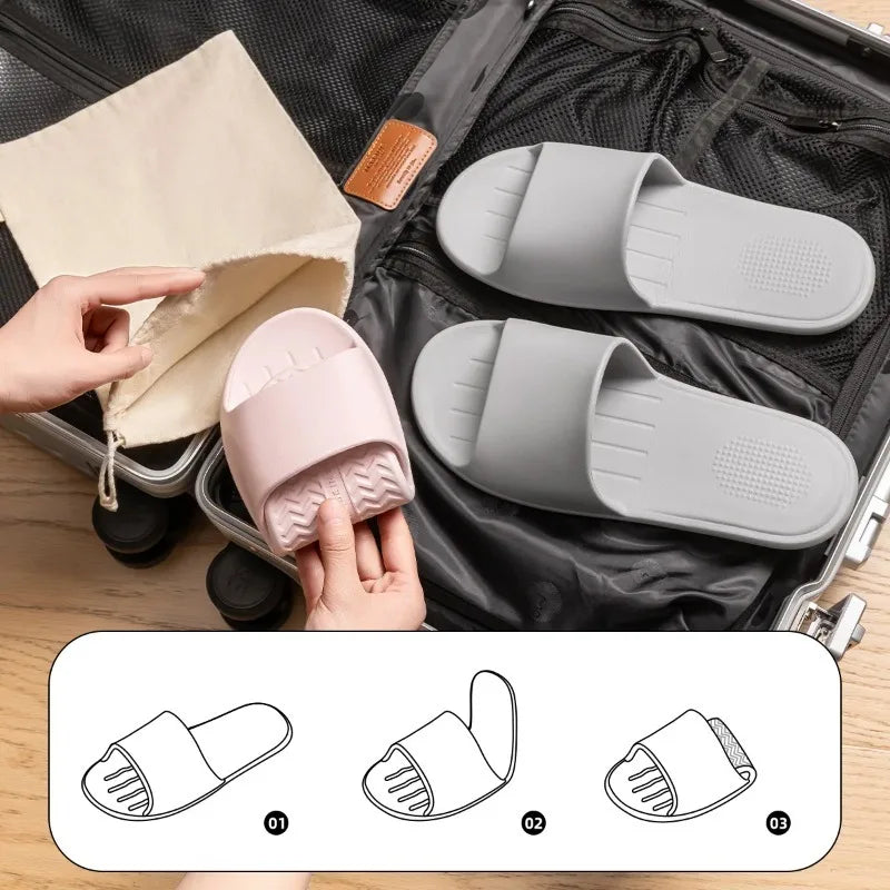 EVA Convenient Slippers Easy To Fold Travel Indoor Slippers Comfortable Light Casual Slippers by All Mart Bristol Ltd