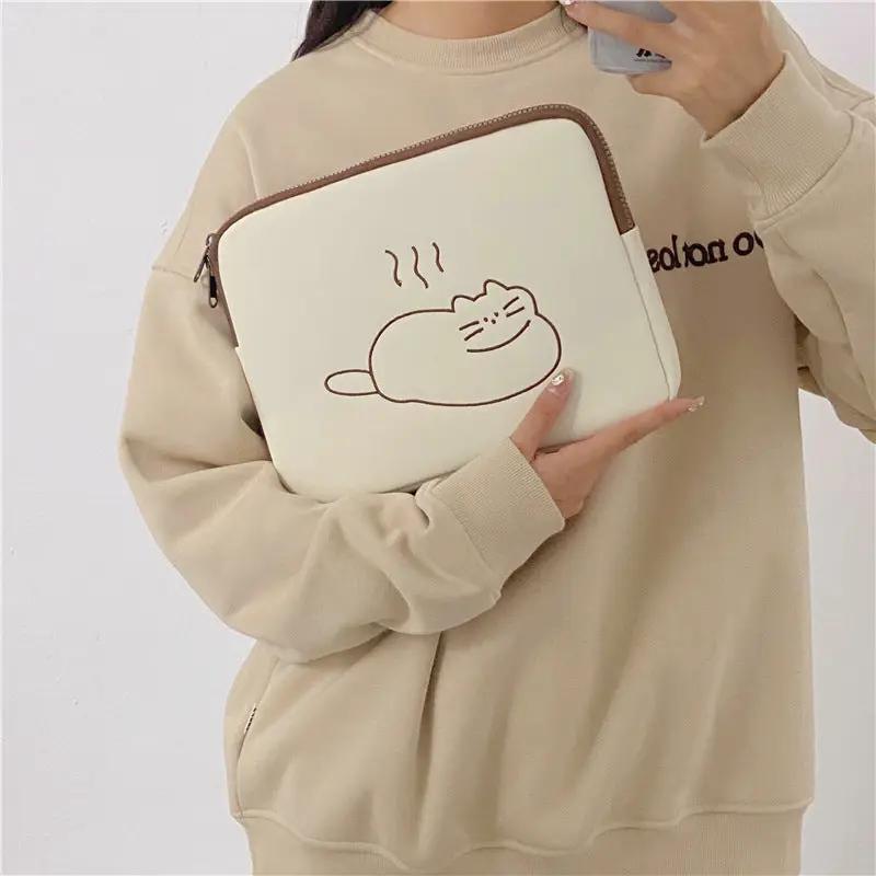 Embroidered Animal Cute Tablet Protective Sleeve Computer Tank Bag by Dropshipman