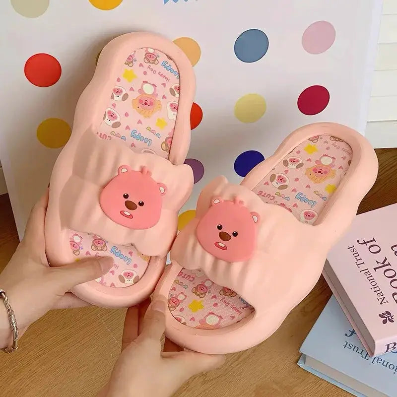 Summer New Cute Beaver Outdoor Soft Bottom Home Anti slip and Odorous Indoor One line Cool Slippers for Women by All Mart Bristol Ltd