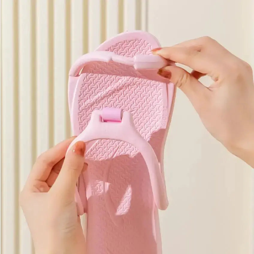 Foldable Travel Slippers Unisex EVA Flip Flops Hotel Non Slip Women Men Bathroom Indoor Slides Portable Lightweight Comfortable by All Mart Bristol Ltd