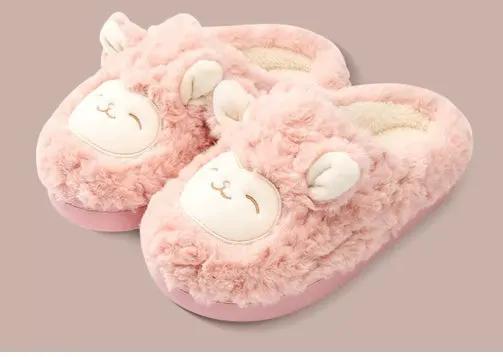 Warmth-Keeping Cotton Slippers For Couples Mens Non-Slip Fuzzy Indoor Postpartum Shoes by Dropshipman