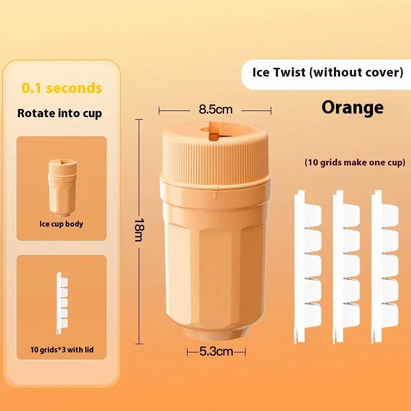 Twisting Ice Cup Rotating Release Ice Cube Trays Rotation With Cover Ice Block Mold For Freezer Home Refrigerator Storage by Dropshipman