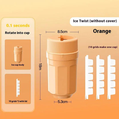 Twisting Ice Cup Rotating Release Ice Cube Trays Rotation With Cover Ice Block Mold For Freezer Home Refrigerator Storage by Dropshipman