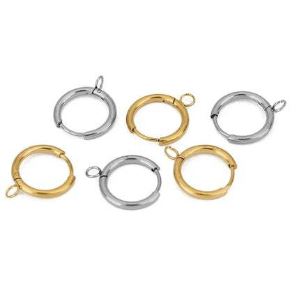 10pcs PVD Never Fade Earrings Hooks Making 16mm Hypoallergenic Stainless Steel Earring Clasps Wire For Jewelry Findings Supplies by All Mart Bristol Ltd