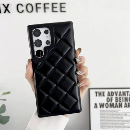 Diamond Plaid Phone Case Leather Phone Protective Case by Dropshipman