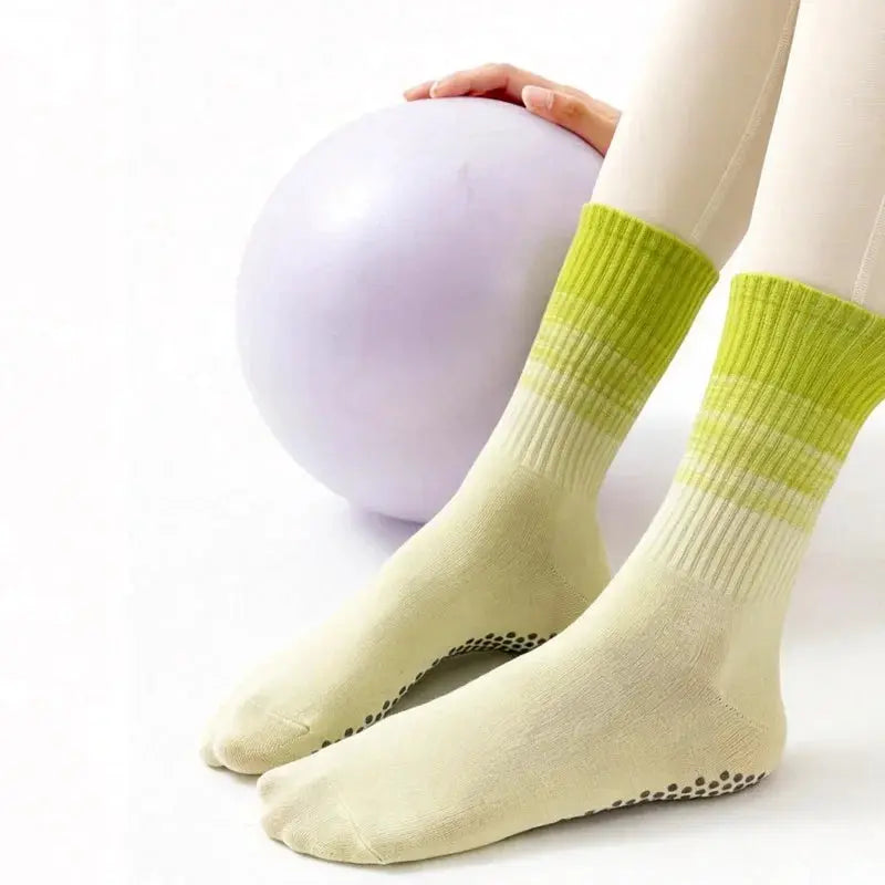 Dreamlikelin 1 Pair Women's Mid-Calf Yoga Socks, Professional Fitness & Pilates Socks Silicone Anti-Slip Grip Breathable Socks by All Mart Bristol Ltd