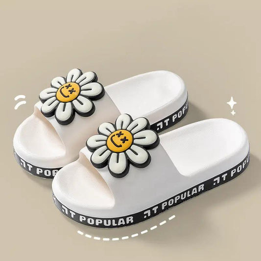 Summer Flower Slippers Women New Fashion Letter Garden Shoes Indoor Anti-Slip Floor Bathroom Bathing Home Slipper by Dropshipman