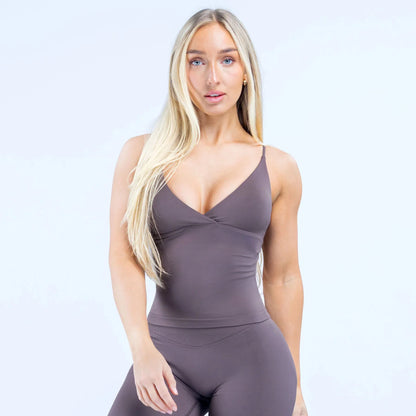 High Elasticity with Chest Pad, Full Matte Nylon, Thin Shoulder Beautiful Tight Body, Long Vest, Seamless Fitness Comfortable. by All Mart Bristol Ltd