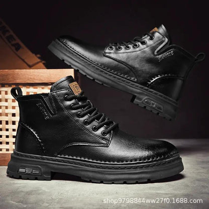 Martin Boots Thick-soled Mid-top Retro Easy Matching Casual by Dropshipman