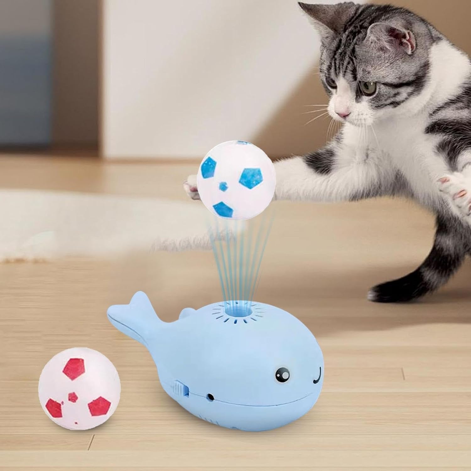 Interactive Whale Floating Toy for Cats - Motion Activated, Battery Operated Fun for All Breeds!