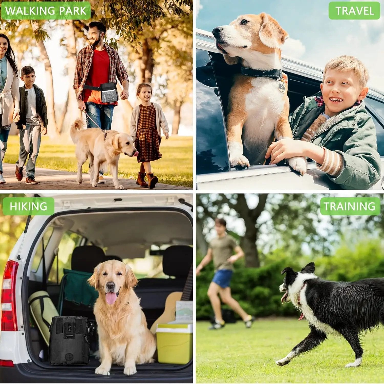 Stylish Versatile Dog Treat Pouch with 3 Wear Options & 2 Clickers - Ideal for Training with Waist Belt & Shoulder Strap by All Mart Bristol Ltd