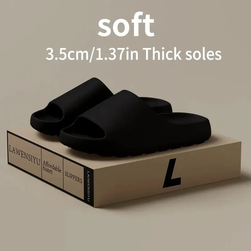 Indoor Cloud Thick-soled House Slippers for Men and Women Summer Soft Bottom Beach Sandals by All Mart Bristol Ltd