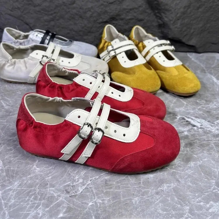 Soft Bottom Large Size Women's Shoes 41 to 43 Casual Style Agan Shoe New 2026 Fashion Single Strap Fashionable Flats by All Mart Bristol Ltd
