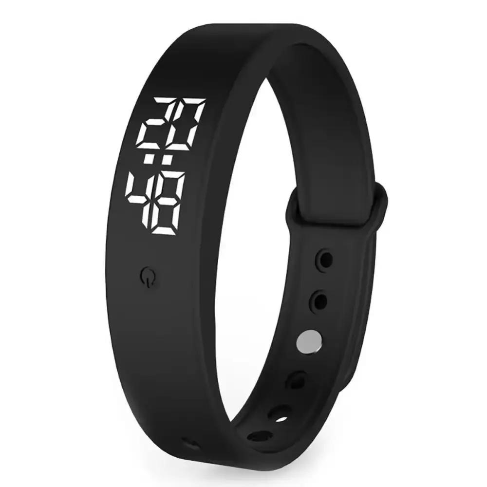 LED Digital Smart Bracelet Waterproof Smart Clock Smartband with Body Temperature Monitor Smart Band Vibration Alarm Reminder by All Mart Bristol Ltd