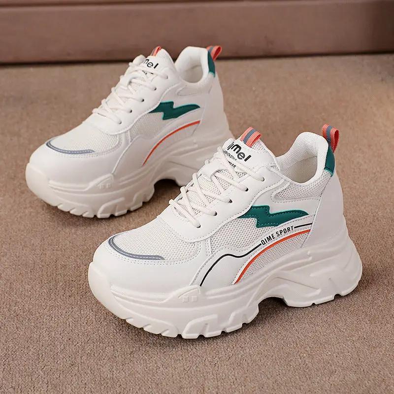 Height Increasing Insole Breathable White Shoes by Dropshipman