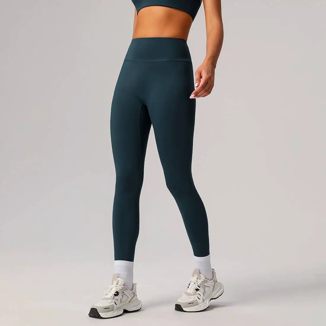 Women’s Seamless-Front Classic Sport Leggings – Navy by Me & I