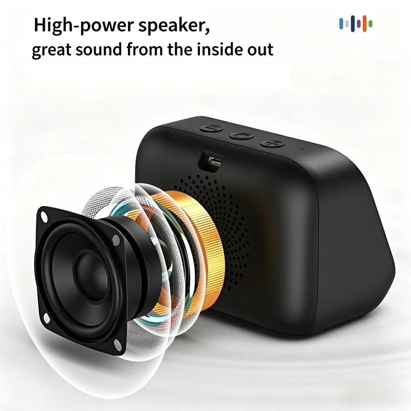 AI Voice Assistant Bluetooth Speaker With RGB Color Lighting Alarm Clock LED Screen Weather Clock Display Electronic Speaker by All Mart Bristol Ltd