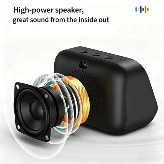 AI Voice Assistant Bluetooth Speaker With RGB Color Lighting Alarm Clock LED Screen Weather Clock Display Electronic Speaker by All Mart Bristol Ltd