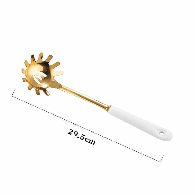 Nordic Stainless Steel Kitchen Utensils Spatula Ceramic Handle by Dropshipman